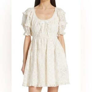 EN SAISON
Cavaretta Eyelet Embroidered Cotton Mini Dress